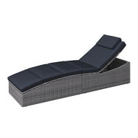 GARTENLIEGE 190/80/60 cm  - Grau, MODERN, Kunststoff/Textil (190/80/60cm) - Ambia Garden