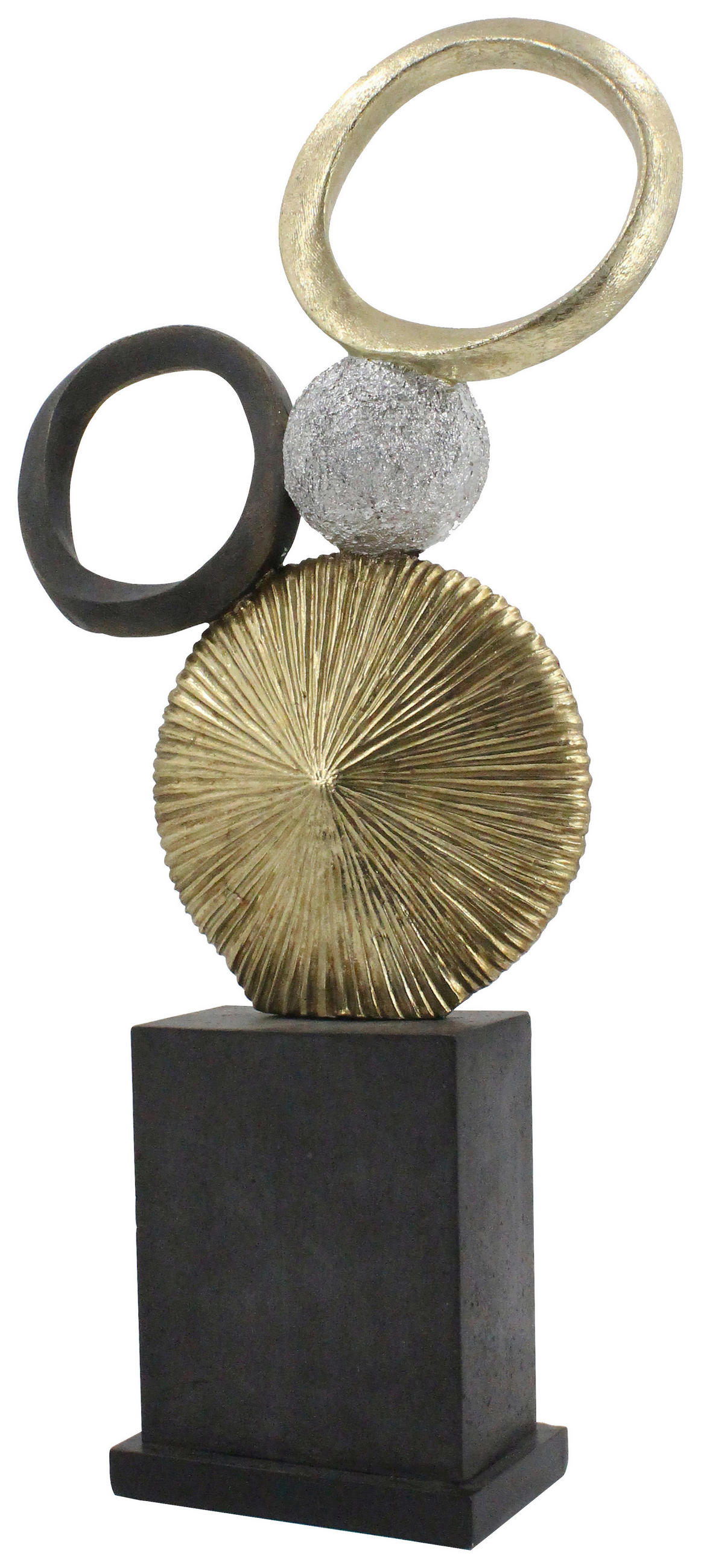 SCULPTURĂ - auriu/negru, Design, plastic (9,5/56,5/29cm) - Ambia Home