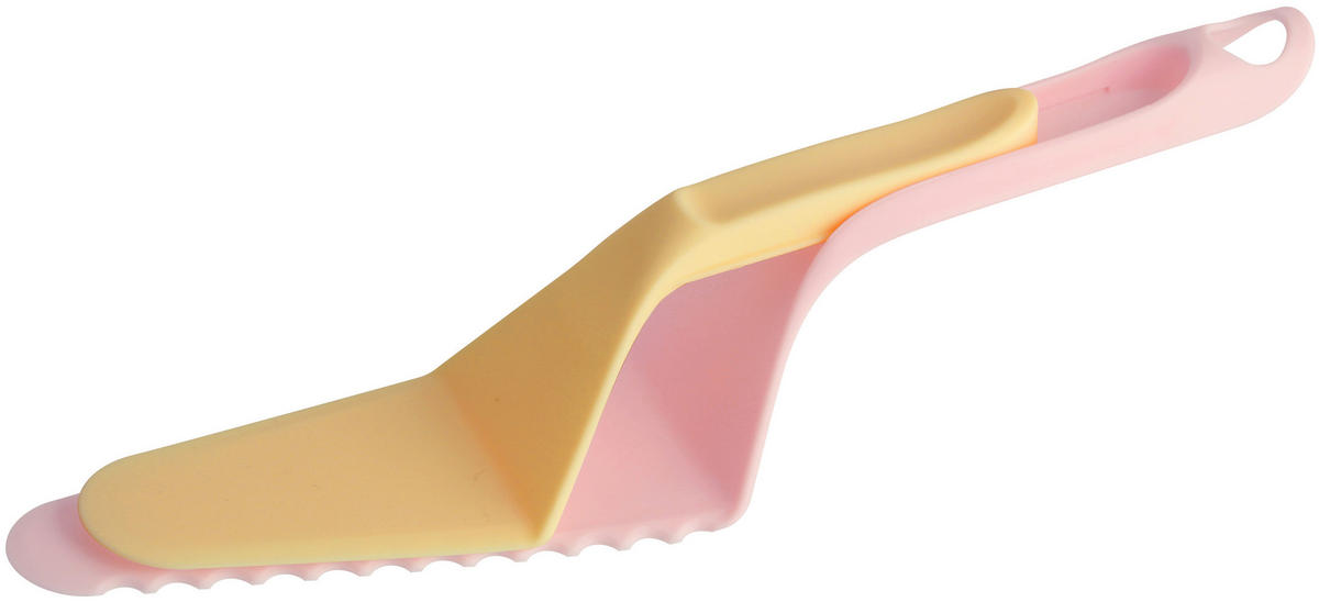 LOPATICA Z REZILOM - roza/krem barve, Konvencionalno, umetna masa (33/7,8/6,5cm) - Zenker