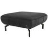 HOCKER Webstoff Anthrazit  - Anthrazit/Schwarz, Design, Textil/Metall (83/44/83cm) - LOOKS by W.Joop