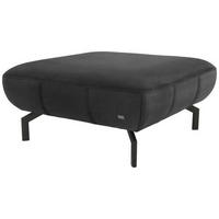 HOCKER Webstoff Anthrazit  - Anthrazit/Schwarz, Design, Textil/Metall (83/44/83cm) - LOOKS by W.Joop