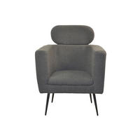 SESSEL Teddystoff Schwarz    - Schwarz, Design, Textil/Metall (67/72/95-103cm) - MID.YOU