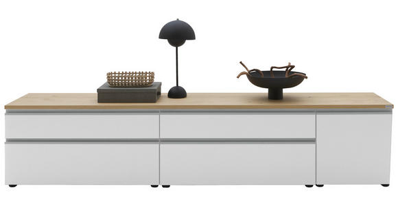 LOWBOARD  in 225/46/41 cm  - Eichefarben/Silberfarben, Design, Holzwerkstoff/Kunststoff (225/46/41cm) - Dieter Knoll