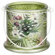 TEELICHTHALTER - Grün, Design, Glas/Metall (13/12,5cm) - Ambia Home