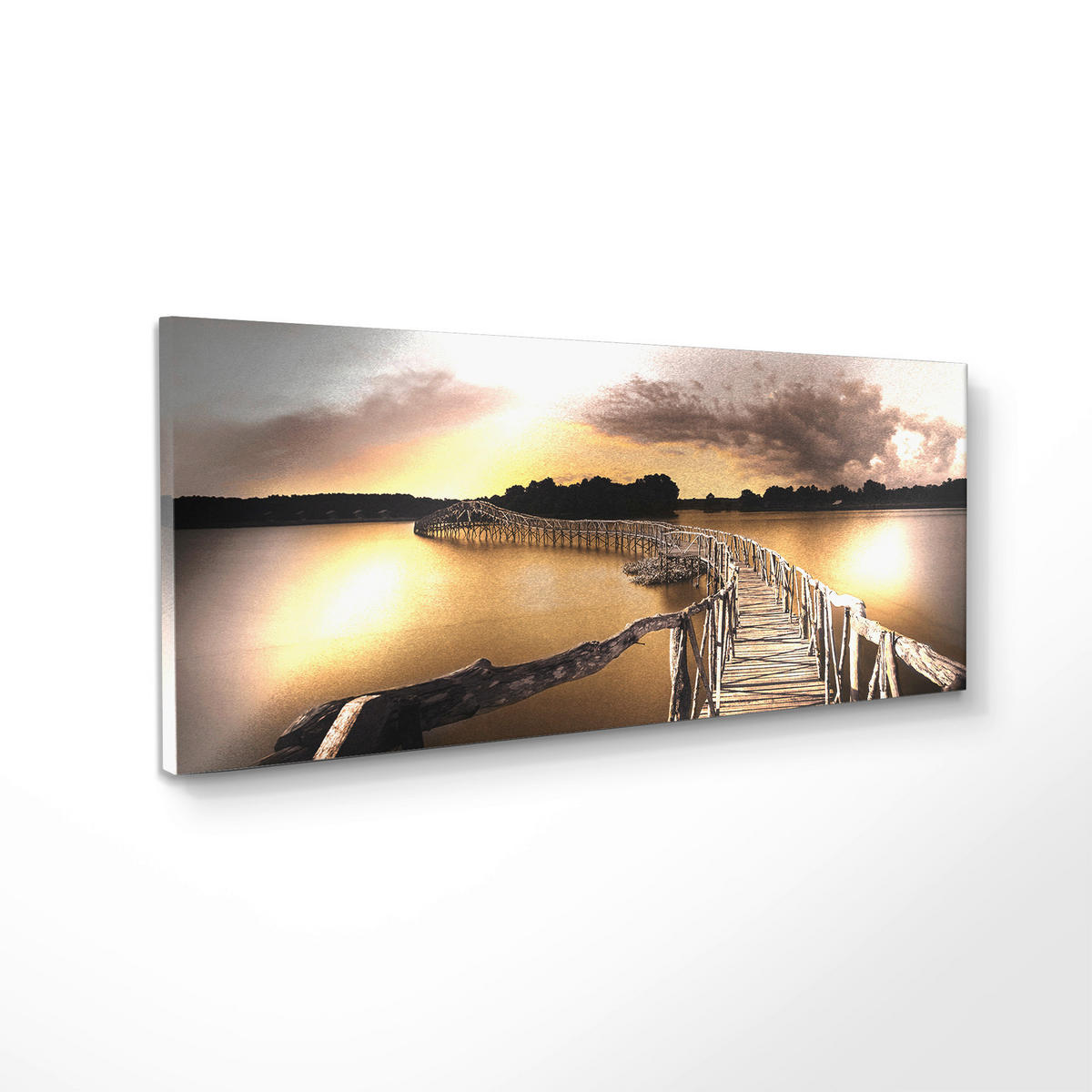 LEINWANDBILD Landschaft & Natur 150/60 cm  - Multicolor, Basics, Holz/Textil (150/60cm)