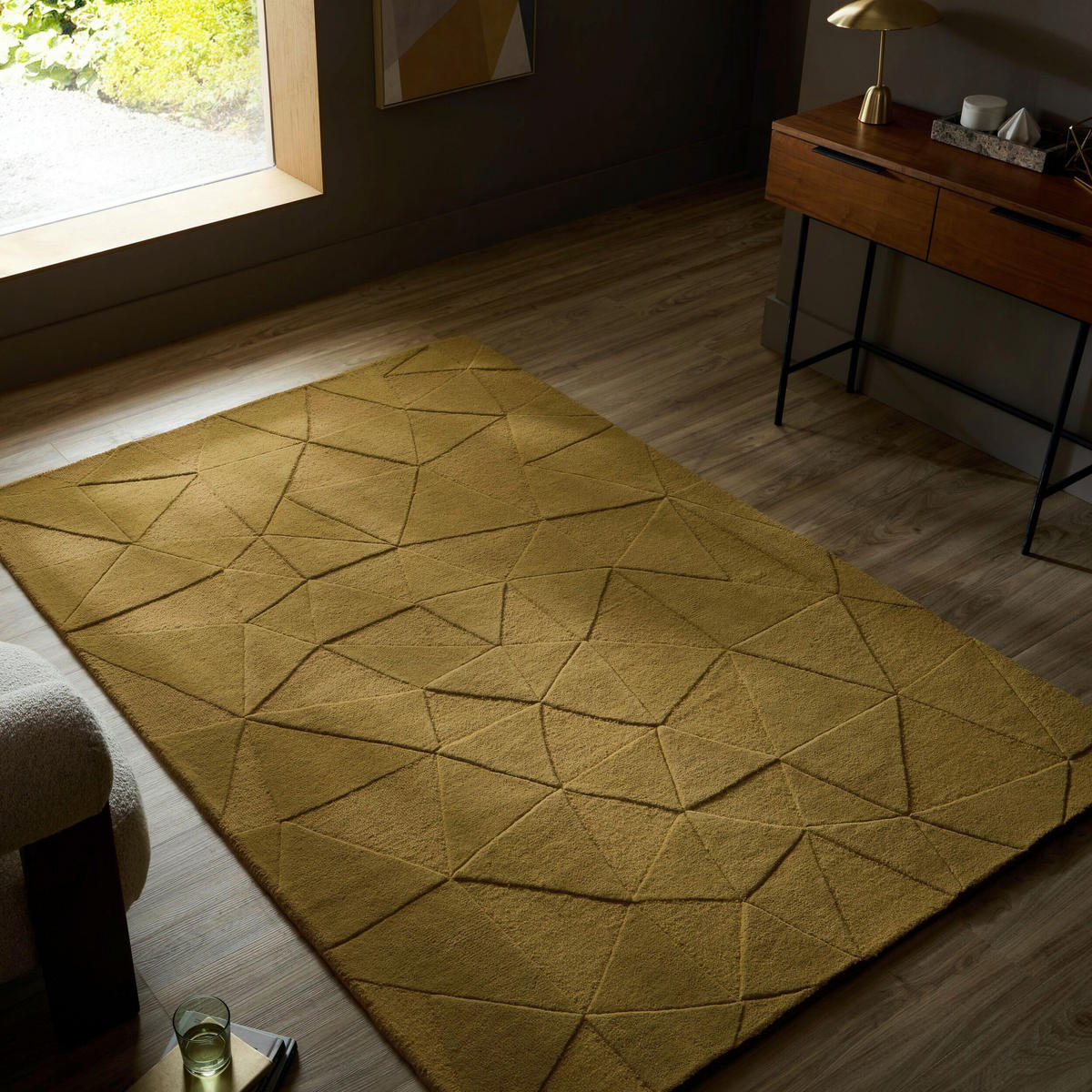 WOLLTEPPICH 160/230 cm Wiggle Goldfarben rechteckig  - Goldfarben, Basics, Textil (160/230cm) - Flair Rugs
