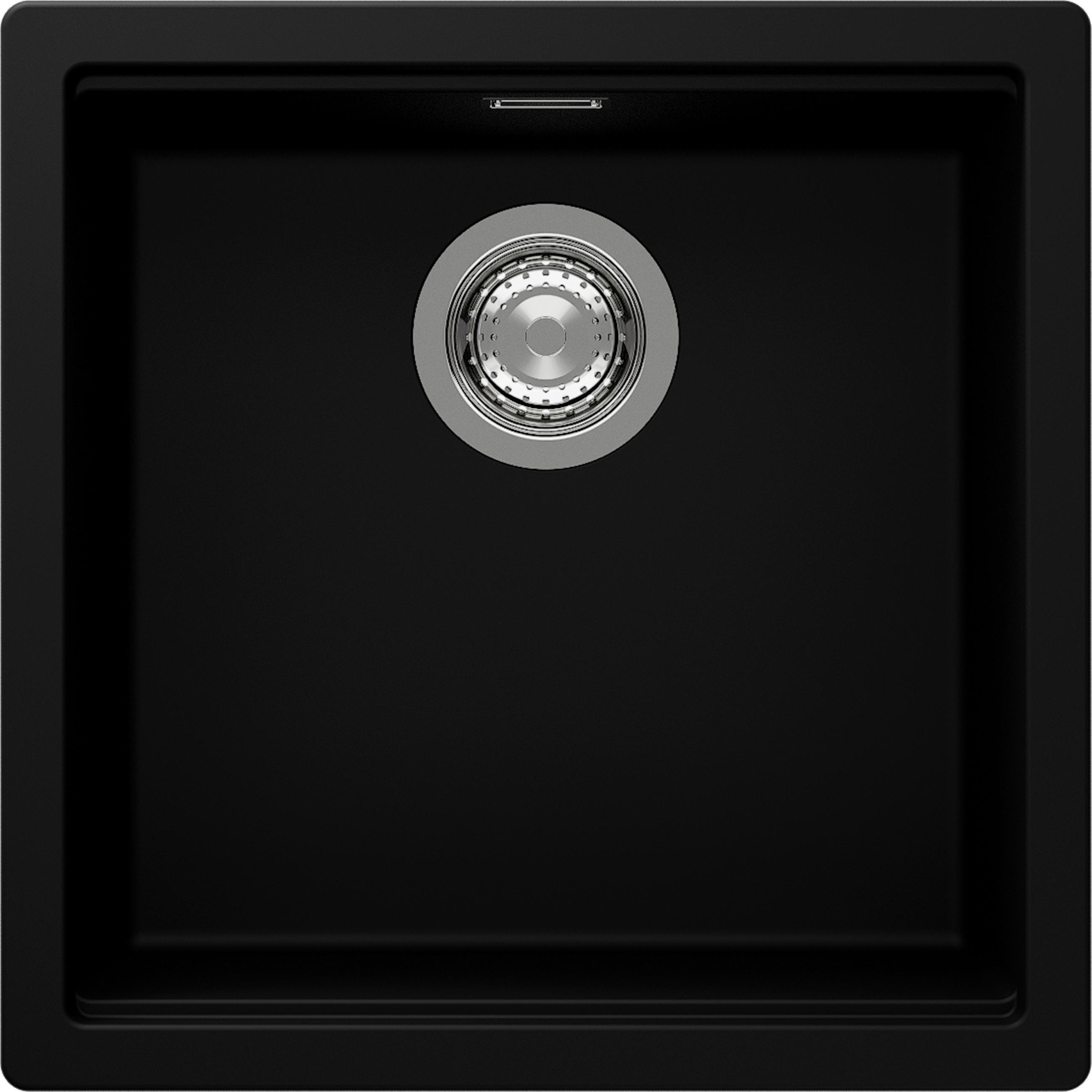 SPÜLE KIRN100FBBLACK  - Schwarz, Basics, Stein (45,6/28,9/45,6cm) - Schock
