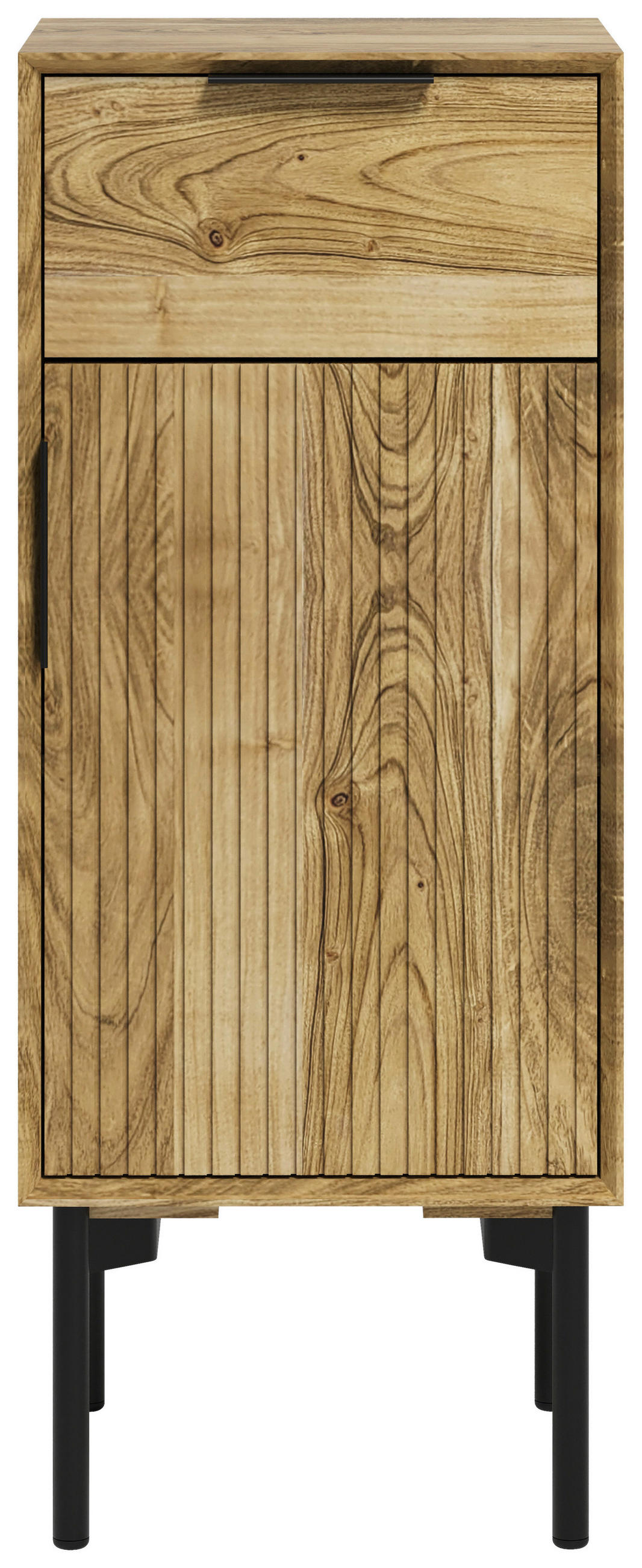 UNTERSCHRANK 41/101/42 cm   - Schwarz/Naturfarben, Natur, Holz/Metall (41/101/42cm) - Livetastic