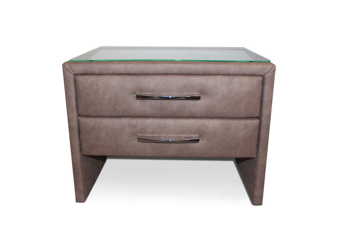 ÉJJELISZEKRÉNY taupe  - krómszínű/taupe, Basics, textil/fém (58/45/45cm) - Andante
