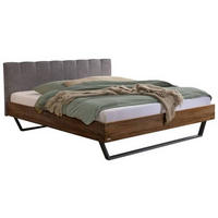 BETT 140/200 cm  in Anthrazit, Nussbaumfarben  - Anthrazit/Nussbaumfarben, KONVENTIONELL, Holz/Textil (140/200cm) - Hasena