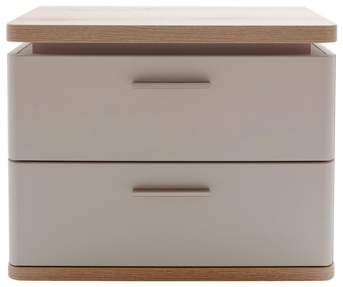NACHTSCHRANK 60/48/41 cm  - Kaschmir/Eichefarben, Design, Holzwerkstoff/Metall (60/48/41cm) - Venda