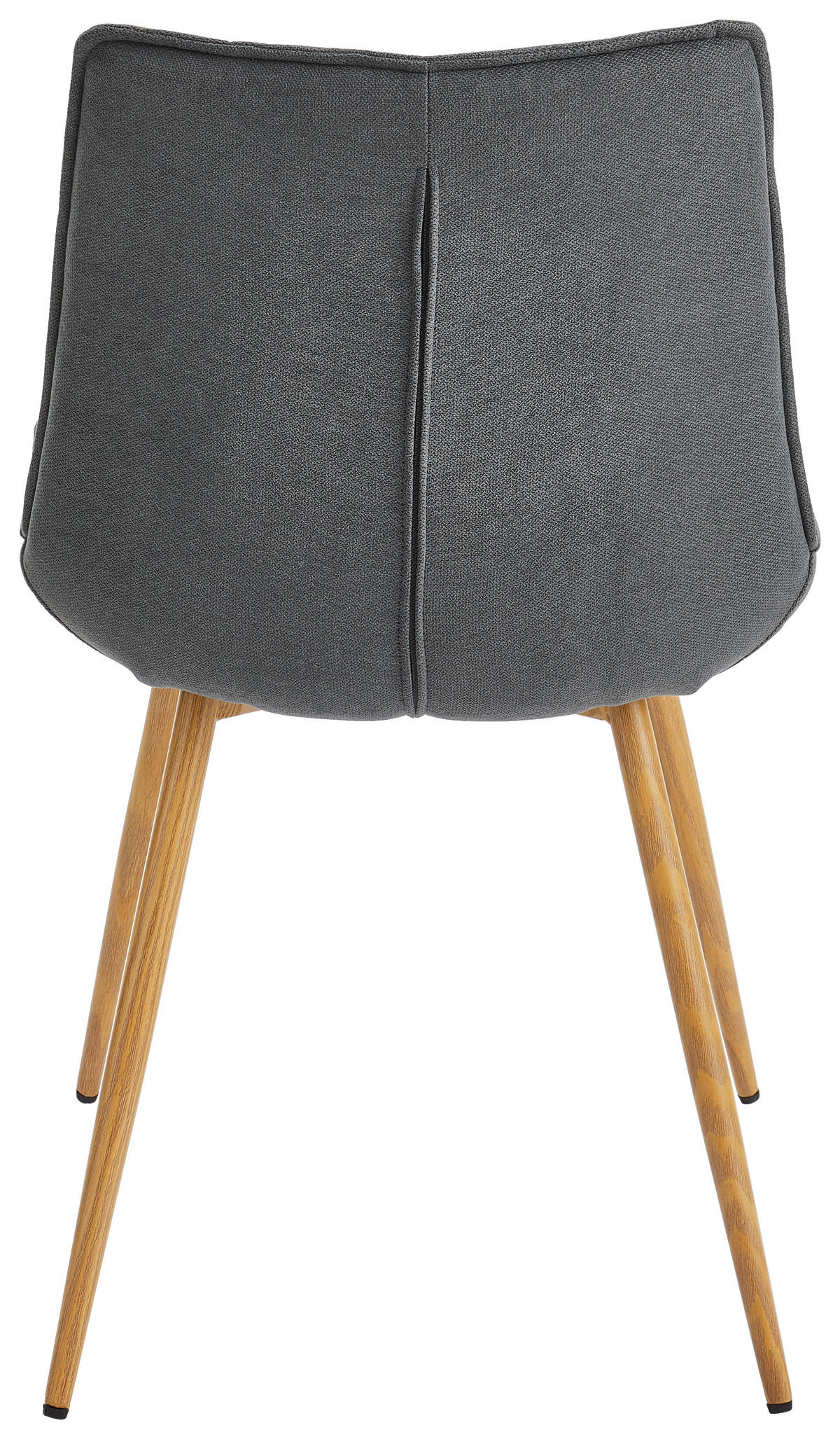 STUHL  in Eisen Webstoff  - Eichefarben/Grau, Modern, Textil/Metall (51/88/62cm) - Livetastic