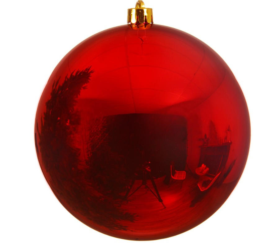 CHRISTBAUMKUGEL 20 cm  - Rot, Basics, Kunststoff (20cm) - X-Mas