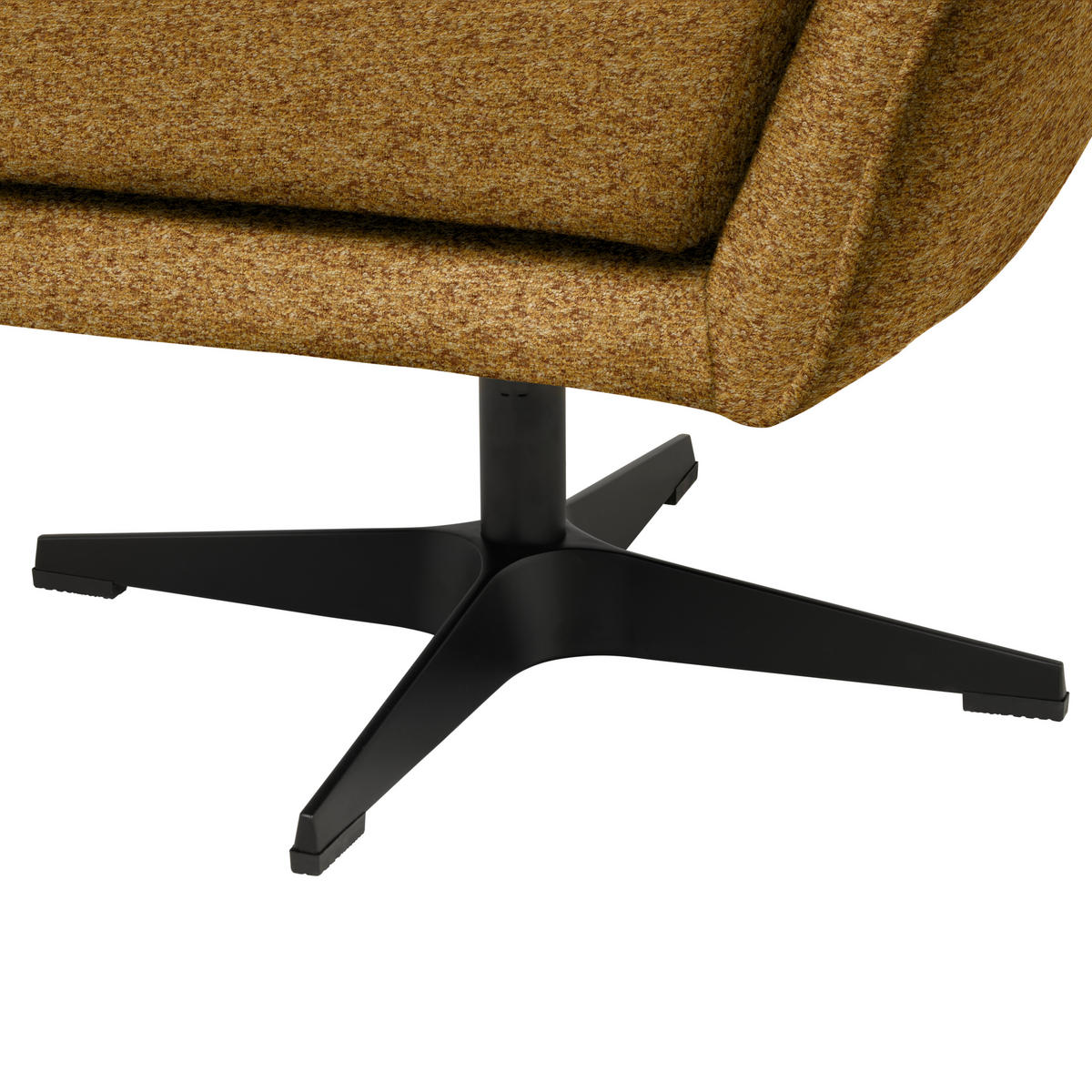 SESSEL in Bouclé Currygelb  - Currygelb/Schwarz, Design, Textil/Metall (80/78/80cm) - Stylife