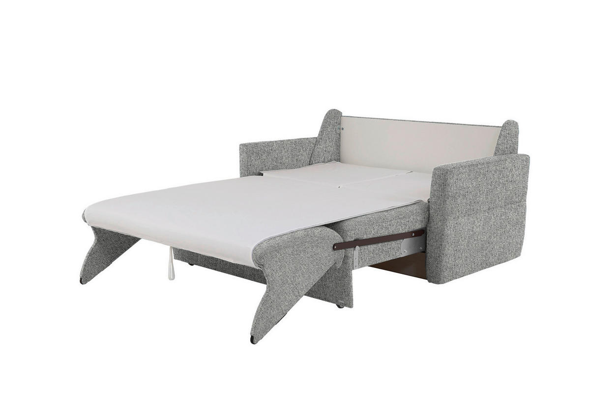 SCHLAFSOFA  in Mikrovelours Naturfarben  - Schwarz/Naturfarben, KONVENTIONELL, Kunststoff/Textil (176/88/91cm) - Sedda