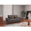 2,5-SITZER in Flachgewebe Schlammfarben  - Schlammfarben/Schwarz, Konventionell, Textil/Metall (202/90/122cm) - Sit & More
