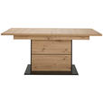 ESSTISCH Schwarz, Eiche Artisan rechteckig  ausziehbar  - Schwarz/Eiche Artisan, Design, Holzwerkstoff (180-230/90/77cm) - Hom`in