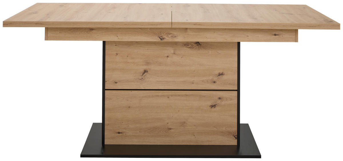 ESSTISCH in Holzwerkstoff 180-230/90/77 cm  - Schwarz/Eiche Artisan, Design, Holzwerkstoff (180-230/90/77cm) - Hom`in