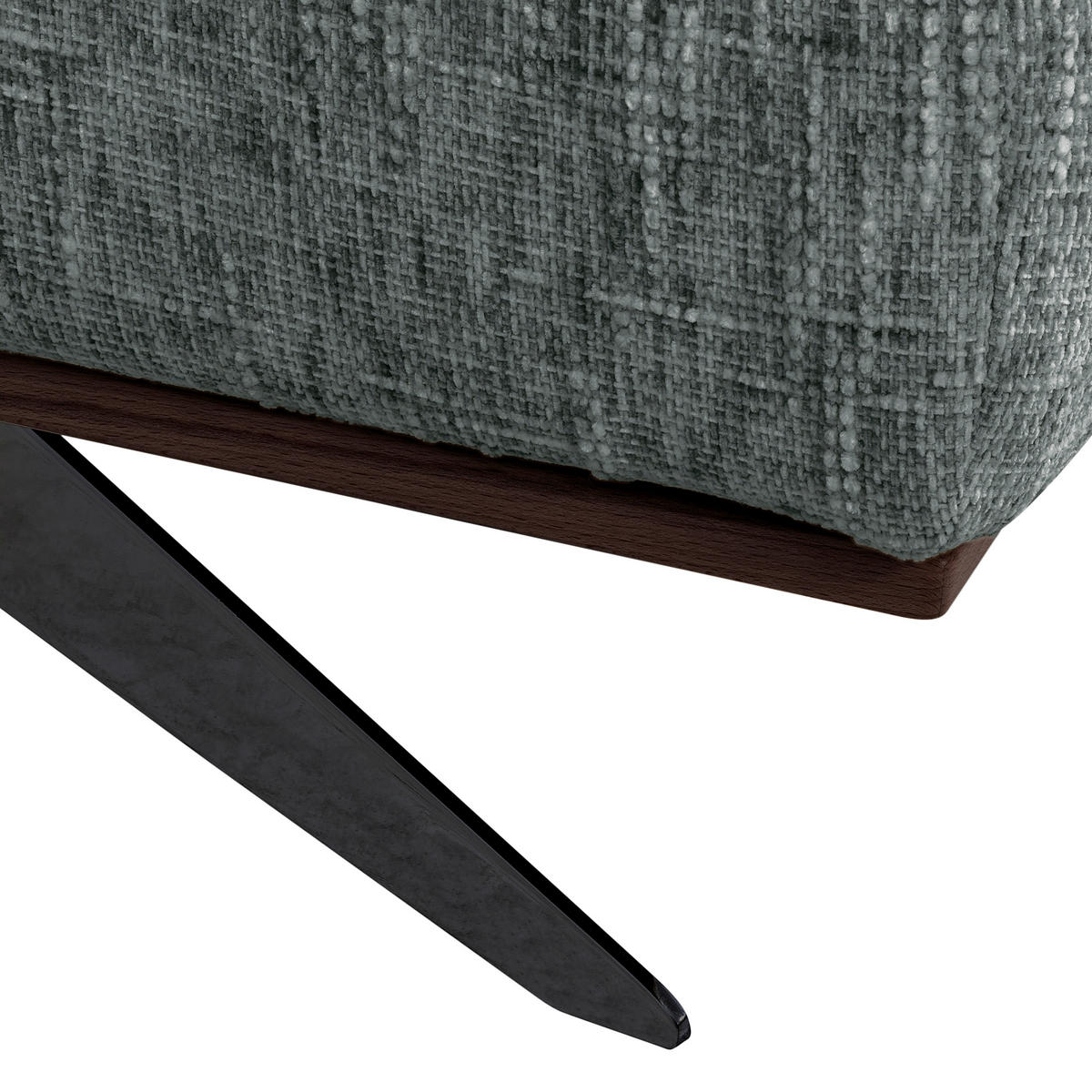 ECKSOFA PORTLAND Anthrazit Struktur Kopfteilverstellung  - Dunkelbraun/Anthrazit, Design, Holz/Textil (187/295cm) - Livetastic