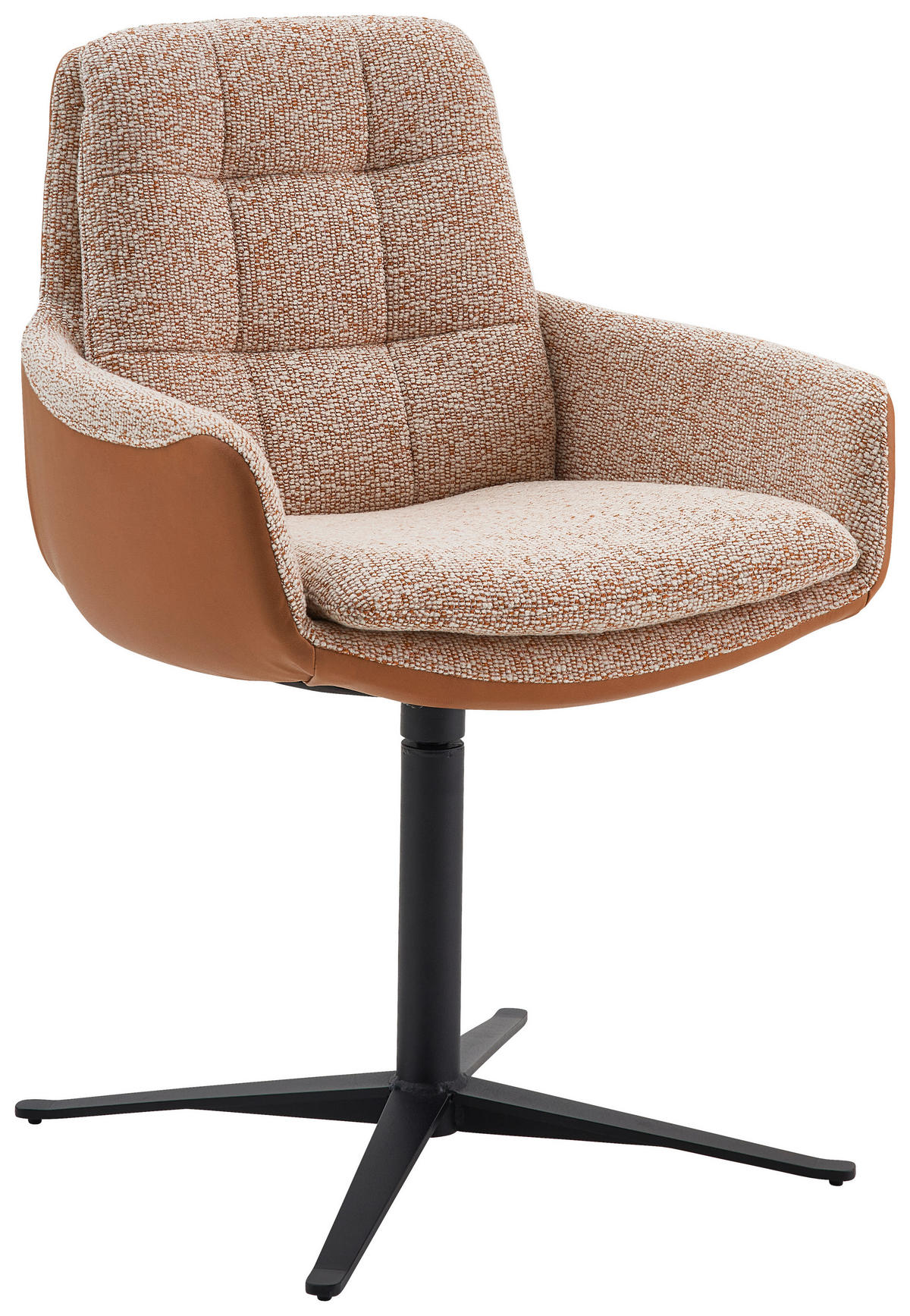 ARMLEHNSTUHL  in Chenille, Mikrofaser  - Rostfarben/Schwarz, Design, Textil/Metall (63/90/69cm) - Johann Jakob