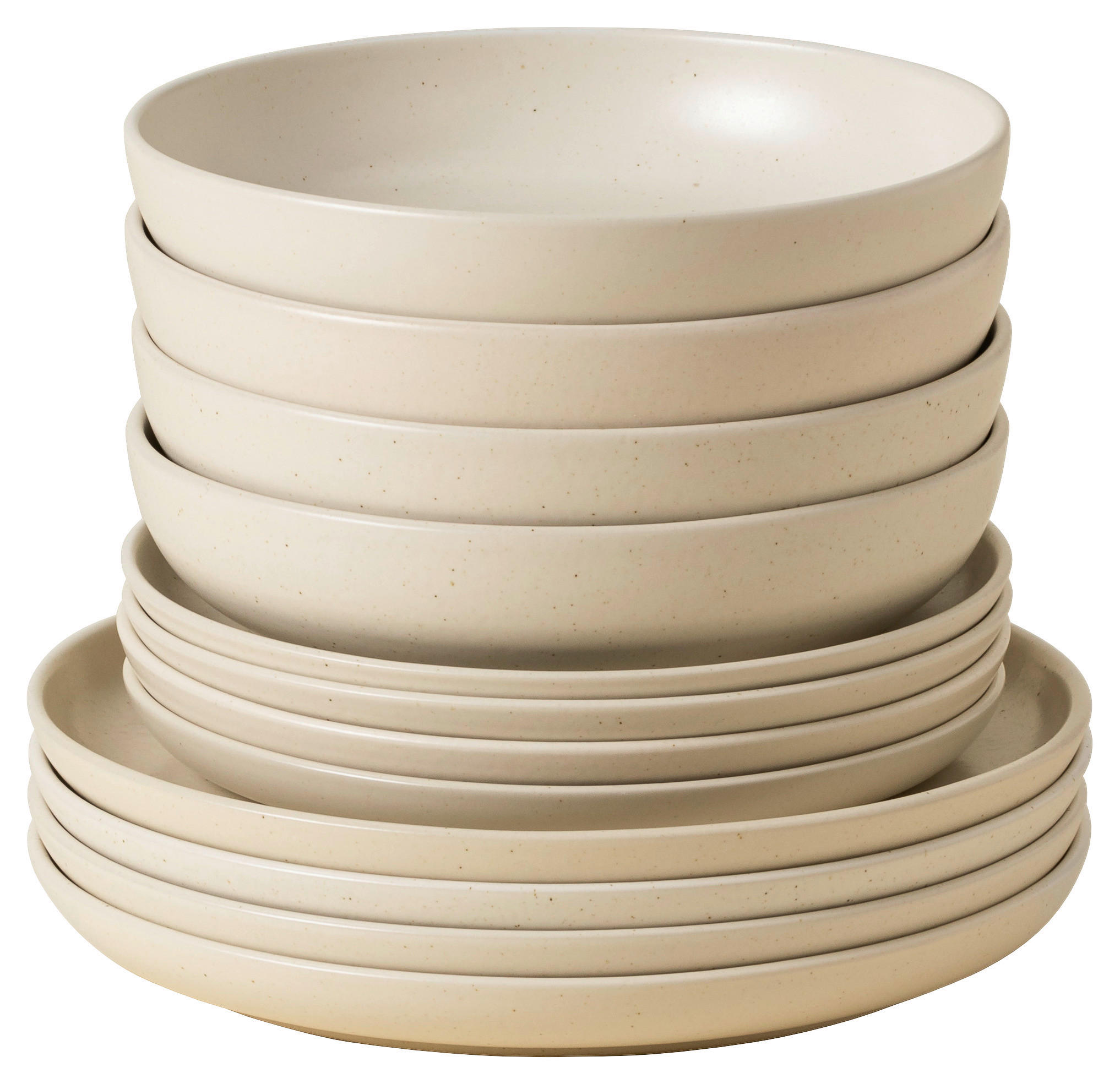 KOMBISERVICE Creme PACIFICA 12-teilig 4 Personen  - Creme, Basics, Keramik - Costa Nova