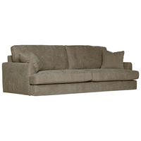 SOFFA i chenille beige  - beige, Klassisk, metall/trä (260/90/100cm) - Novel