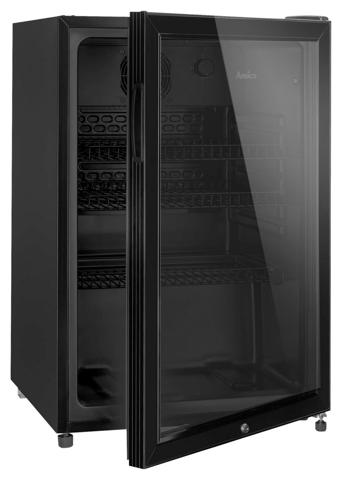 GETRÄNKEKÜHLSCHRANK 54,5/84/54 cm  - Schwarz, Basics, Glas/Metall (54,5/84/54cm) - Amica