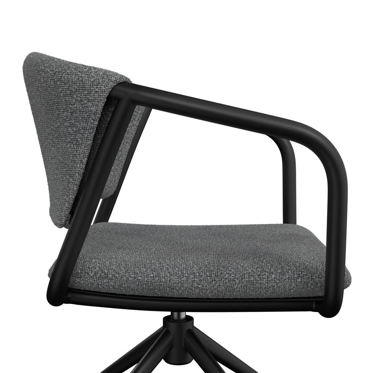 GARTENSESSEL - Anthrazit/Hellgrau, MODERN, Textil/Metall (62/74.5/53.5cm) - Amatio