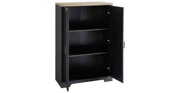 KOMMODE in 86/127/38 cm - Titanfarben/Graphitfarben, KONVENTIONELL, Holzwerkstoff/Metall (86/127/38cm) - Carryhome