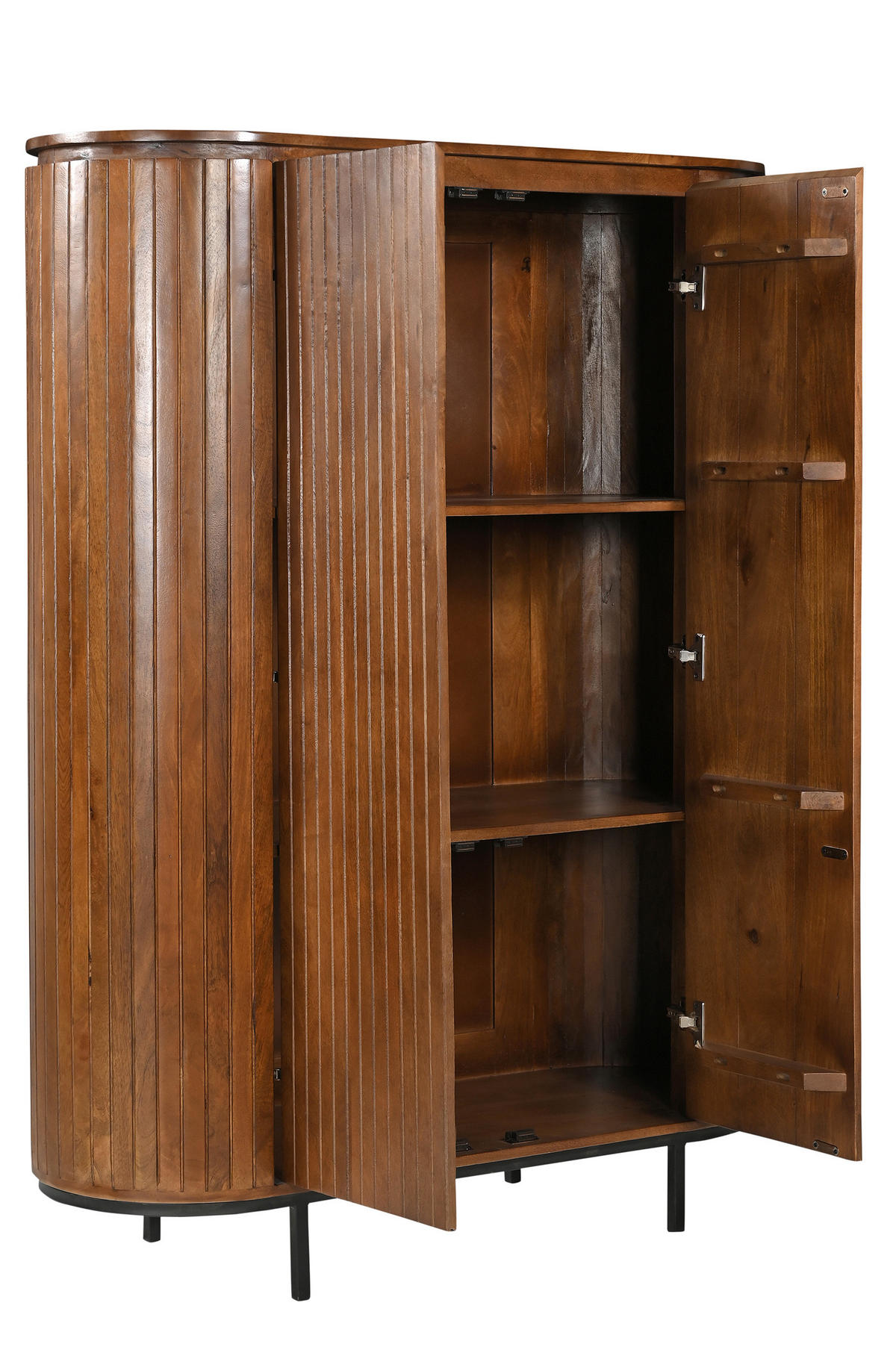 HIGHBOARD , 115/151/43 cm,  - Schwarz/Naturfarben, Design, Holz/Metall (115/151/43cm) - MID.YOU