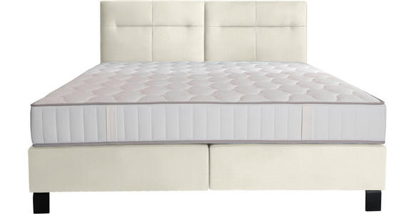 BOXSPRINGBETT 240/220 cm  in Weiß  - Schwarz/Weiß, KONVENTIONELL, Textil/Metall (240/220cm) - Esposa