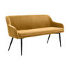 SITZBANK 160/85/61 cm Samt Senfgelb Metall  - Senfgelb/Schwarz, MODERN, Textil/Metall (160/85/61cm) - Livetastic