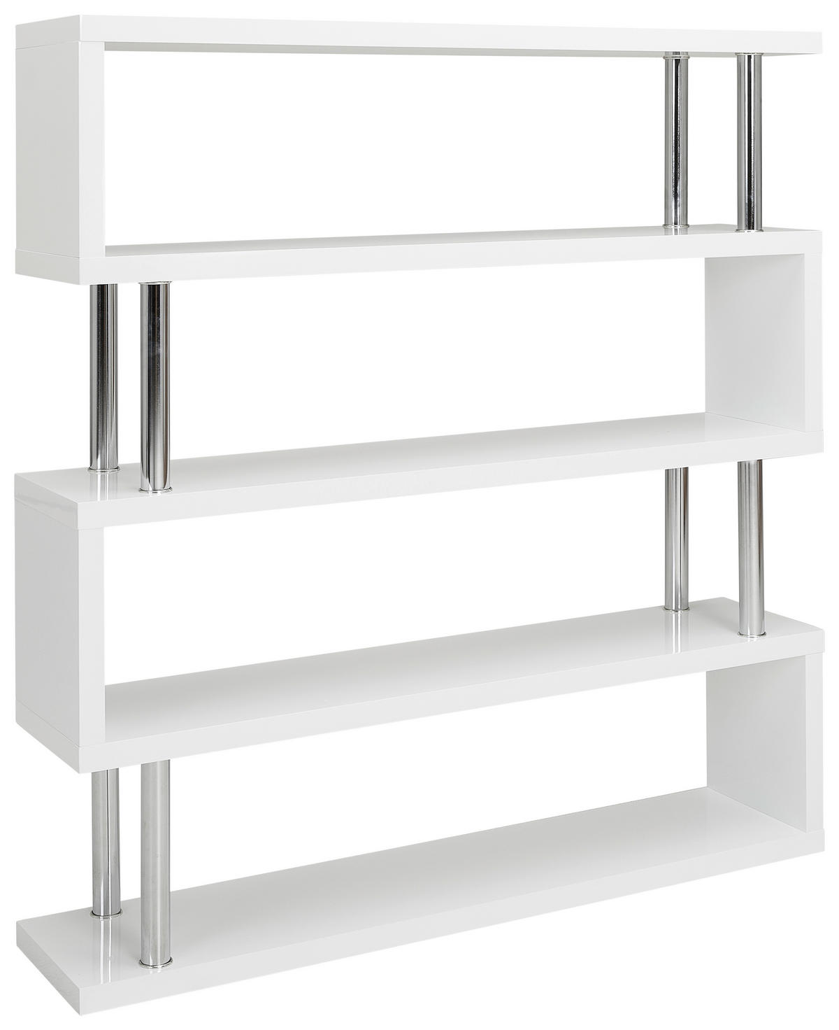 REGAL Weiß  - Weiß, Design, Holzwerkstoff/Metall (156/165/35cm) - Xora