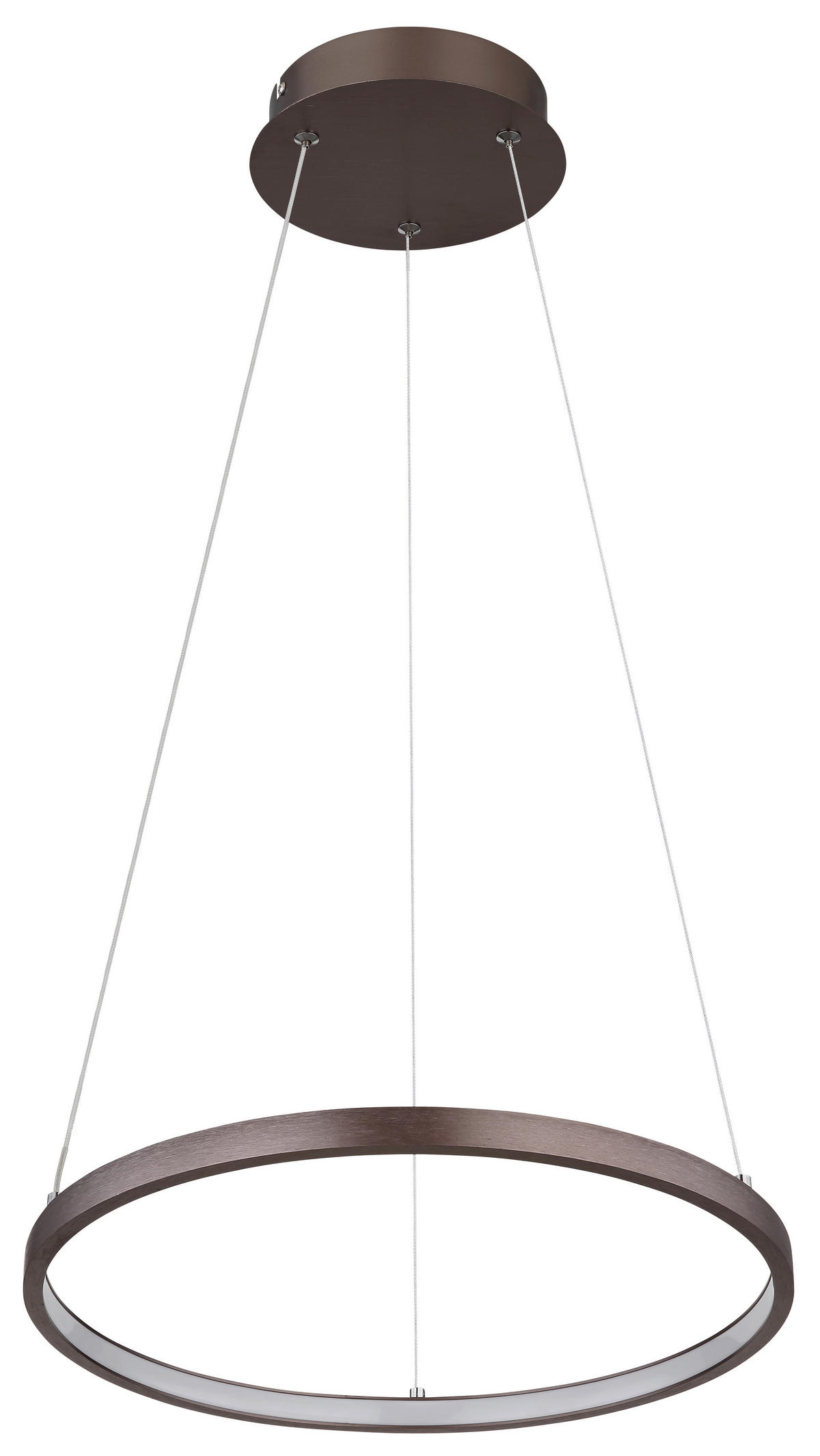 LED FÜGGŐLÁMPA 38,5/120 cm  - barna/opál, Design, műanyag/fém (38,5/120cm) - Globo