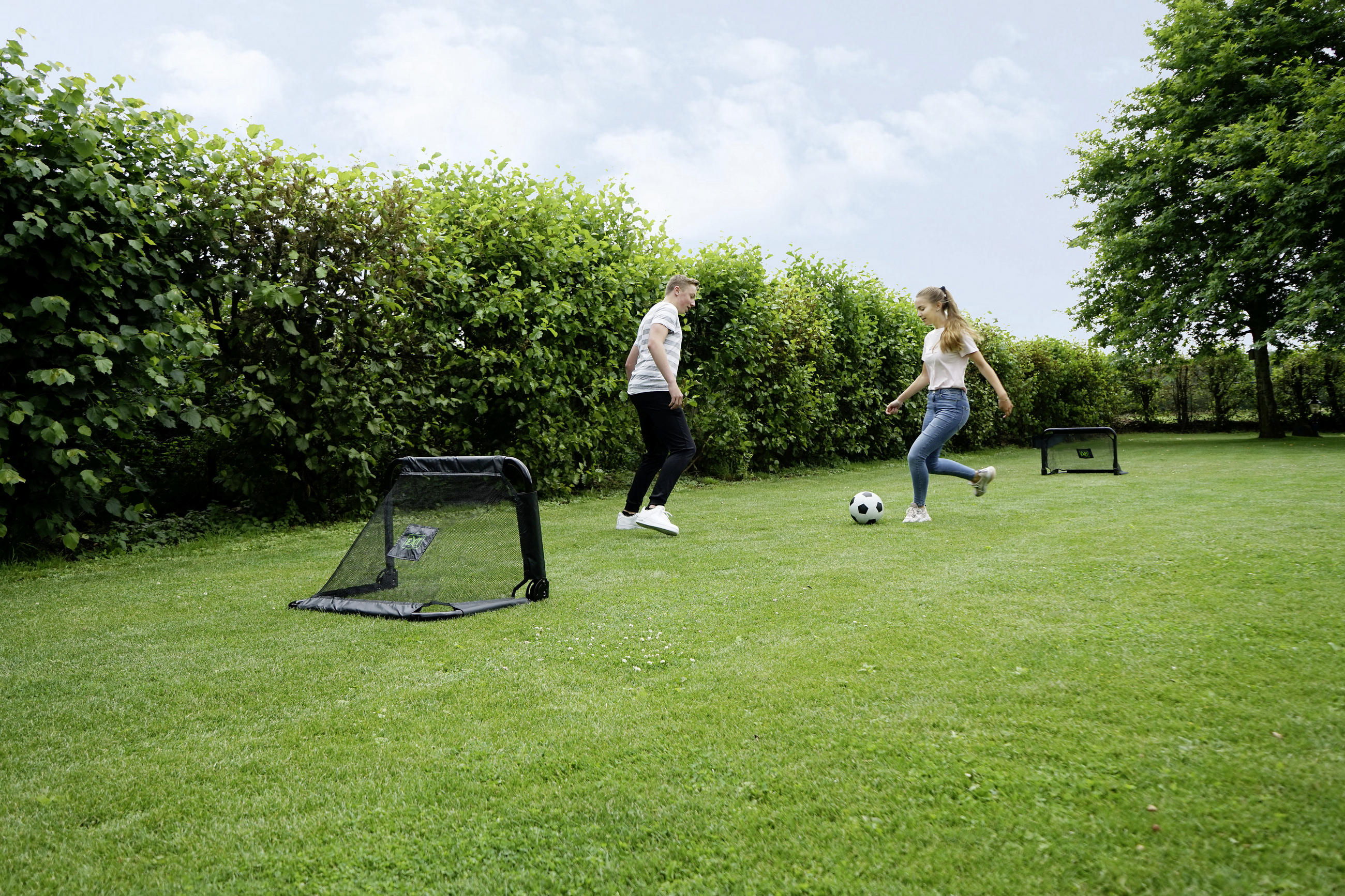 FUßBALLTOR EXIT PICO, 2-er Set - Schwarz, KONVENTIONELL, Kunststoff/Metall (90/60/60cm) - EXIT Toys