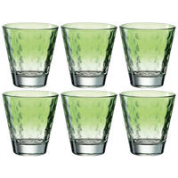 WHISKY-GLÄSERSET 215,00 ml 6-teilig  - Hellgrün, Design, Glas (8,50/9,00/8,50cm) - Leonardo