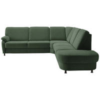 ECKSOFA  in Flachgewebe Waldgrün  269/287 cm  - Waldgrün/Schwarz, KONVENTIONELL, Textil/Metall (269/287cm) - Beldomo System