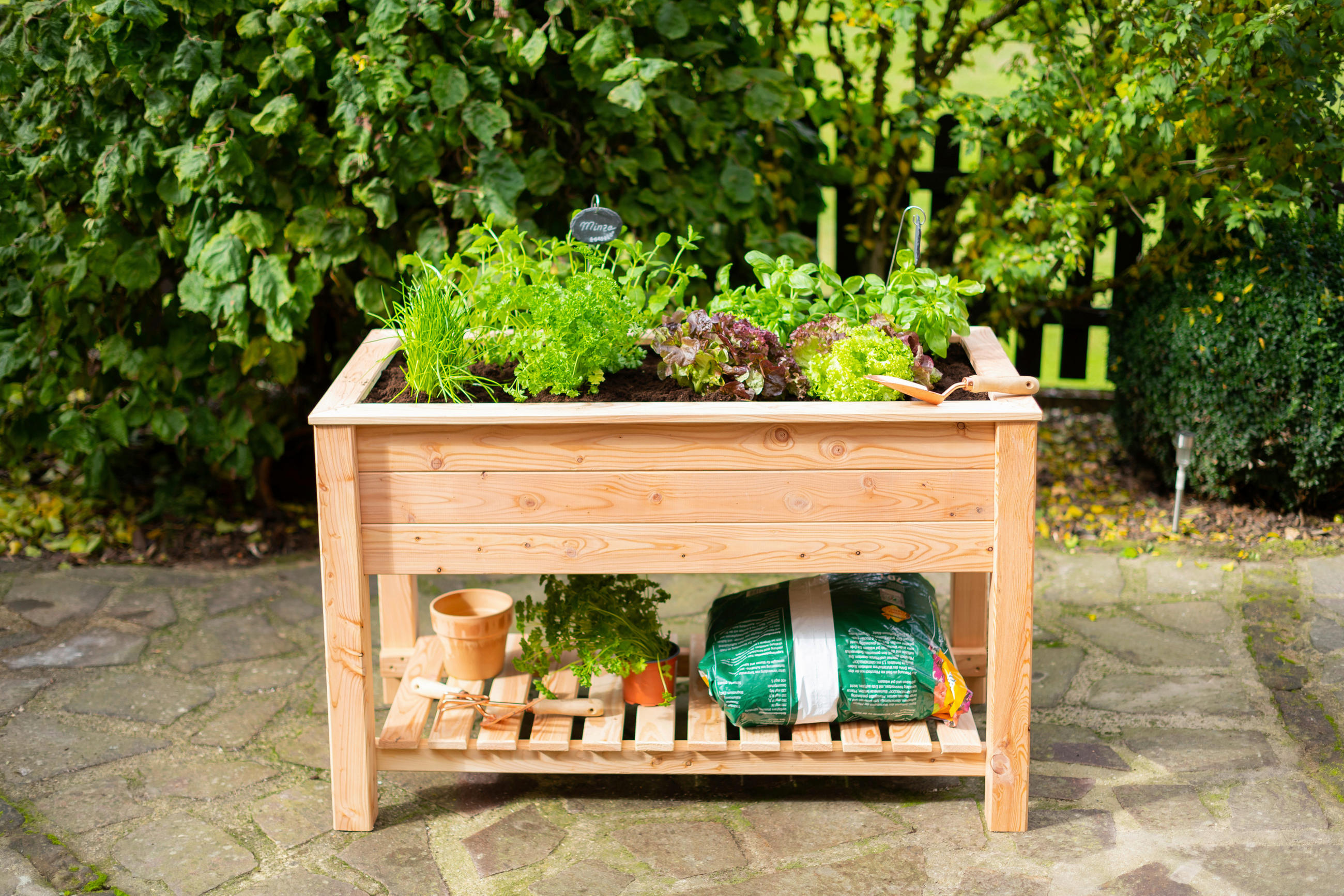 HOCHBEET  - Lärchefarben, KONVENTIONELL, Holz (120/65/75cm) - Ambia Garden