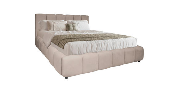 POLSTERBETT Lattenrost, Bettkasten Beige 180/200 cm  - Beige/Schwarz, KONVENTIONELL, Holz/Kunststoff (180/200cm) - Carryhome