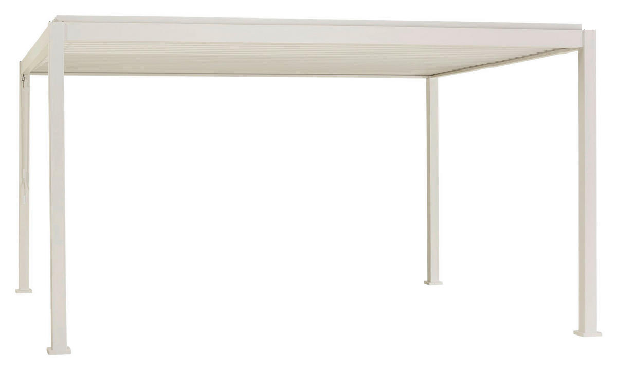 Pavillon "Mirador" 400/250/300 cm Aluminium  - Weiß, MODERN, Metall (400/250/300cm) - Gardenson