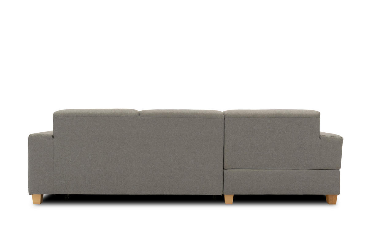 ECKSOFA SUGAR Silberfarben Webstoff  - Chromfarben/Silberfarben, Basics, Textil/Metall (266/162cm) - MID.YOU