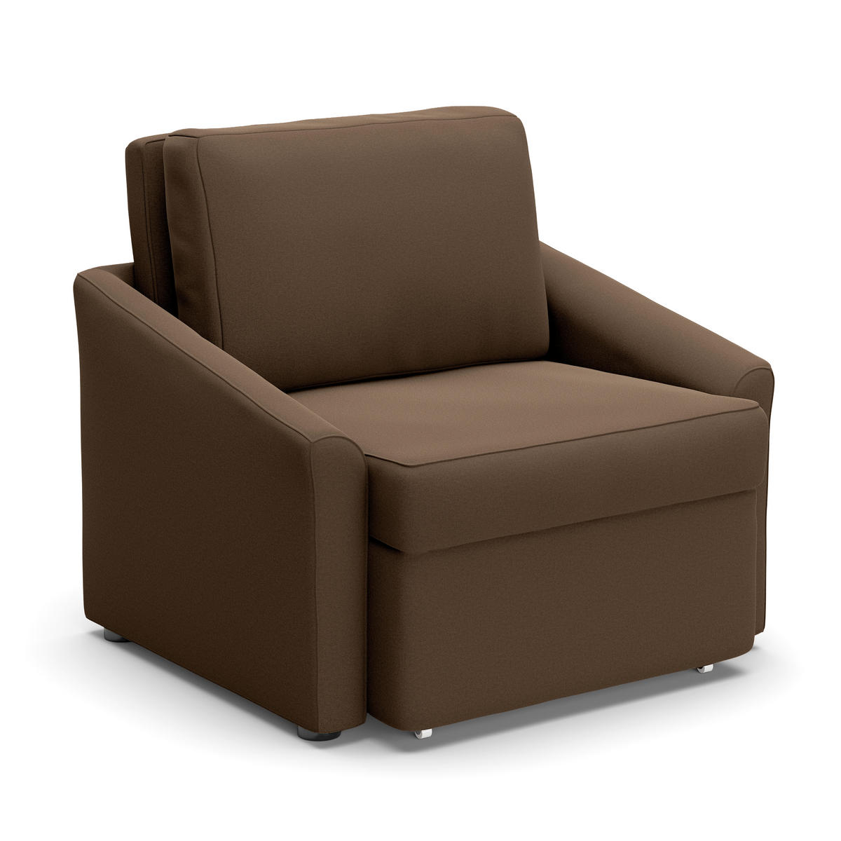 SCHLAFSESSEL RELAX BOX Mikrofaser Braun Liegefunktion Rücken echt  - Schwarz/Braun, Basics, Kunststoff/Textil (108/86/96cm) - MID.YOU