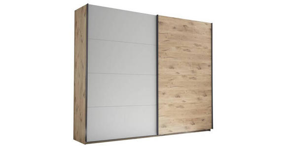 SCHWEBETÜRENSCHRANK 270/225/60 cm 2-türig  - Eichefarben/Hellgrau, MODERN, Holzwerkstoff/Metall (270/225/60cm) - Venda