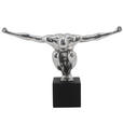 SKULPTUR - Silberfarben/Schwarz, Design, Kunststoff (32/11,5/23cm) - Ambia Home