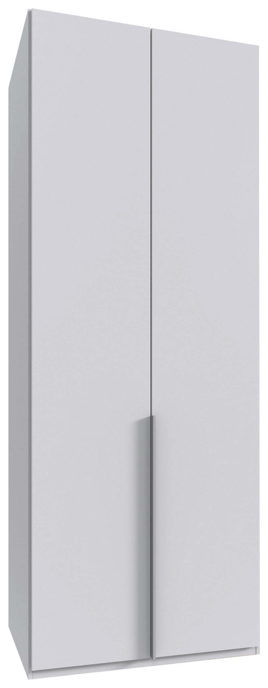 DREHTÜRENSCHRANK 90/236/58 cm 2-türig Weiß  - Alufarben/Weiß, MODERN, Holzwerkstoff/Metall (90/236/58cm) - MID.YOU