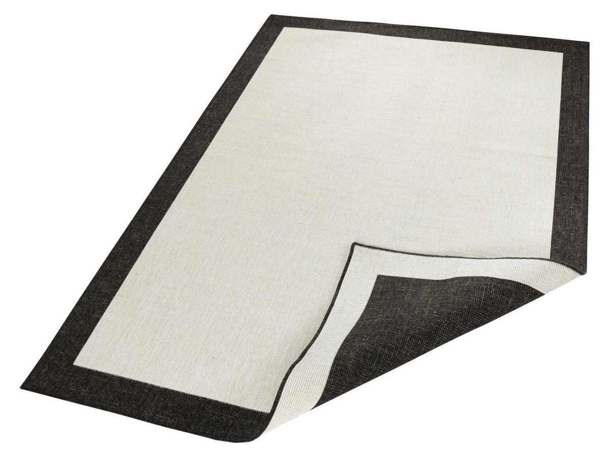 OUTDOORTEPPICH 80/150 cm Twin Schwarz, Creme  - Creme/Schwarz, Design, Kunststoff (80/150cm) - Hanse Home