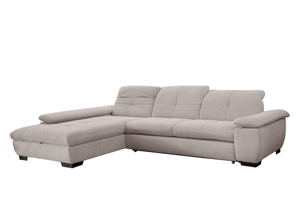 SAROKGARNITÚRA textil bézs  - bézs/fekete, Design, textil/fém (204/297cm) - Xora