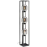 GOLVLAMPA 20/130 cm    - svart, Design, metall/glas (20/130cm) - Fischer & Honsel