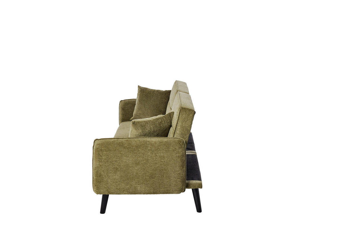 SCHLAFSOFA Bouclé Grün, Opal  - Champagner/Opal, MODERN, Holz/Textil (191/83/84cm) - Livetastic