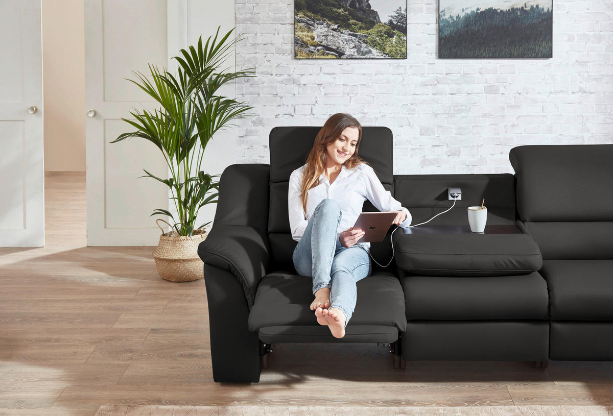 ECKSOFA  in Echtleder Grau  324/260 cm  - Chromfarben/Grau, KONVENTIONELL, Leder/Kunststoff (324/260cm) - Cantus